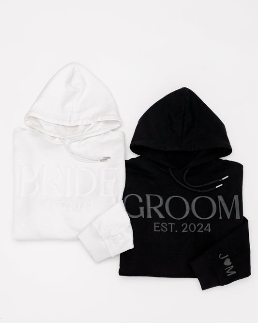 Embossed BRIDE & GROOM Hoodies Bundle