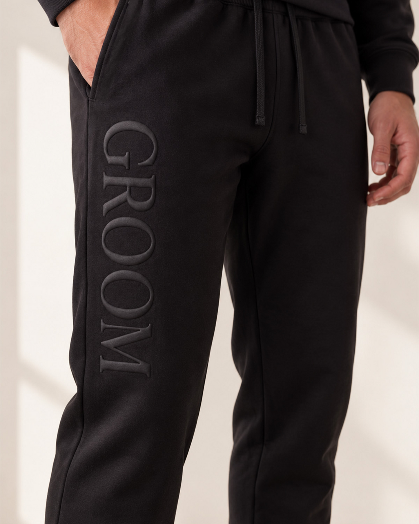 Classic BRIDE + GROOM Crewnecks & Joggers Set (3D Puff)