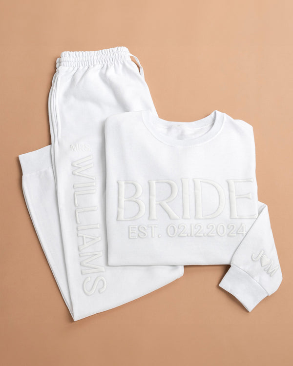 BRIDE Crewneck & Joggers Set (3D Puff)