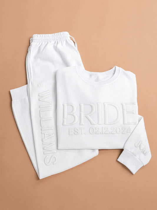 Embossed BRIDE Sweatshirt & Joggers Set
