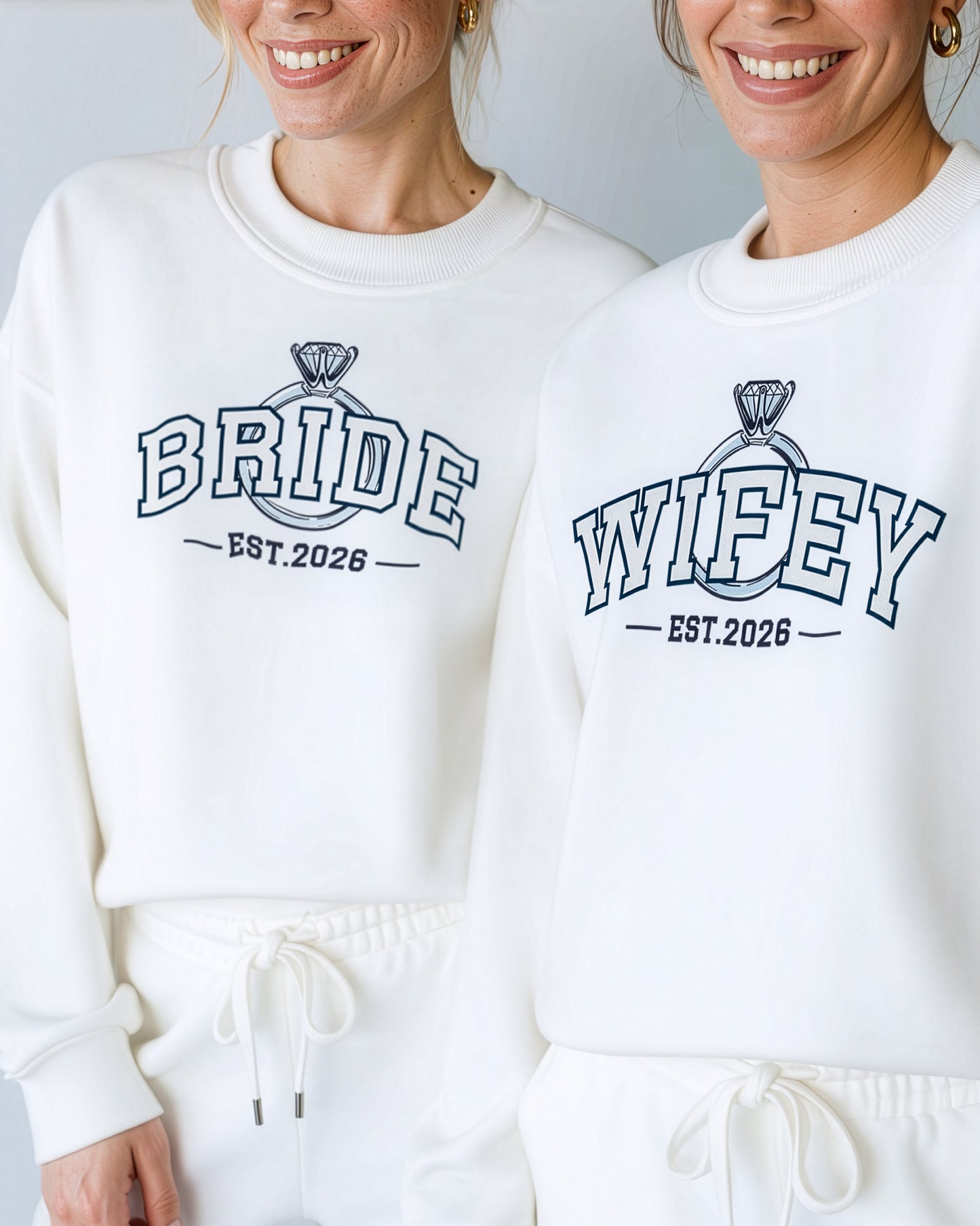 BRIDE/WIFEY Varsity Crewneck & Joggers Set