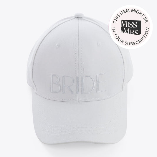 BRIDE Embroidered Baseball Hat - White