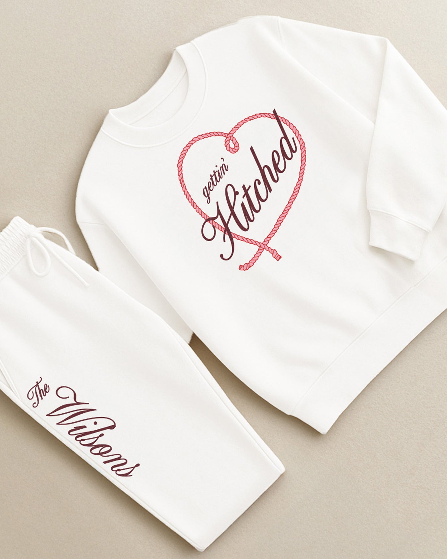 BRIDE + GROOM Lounge Crewnecks & Joggers Set