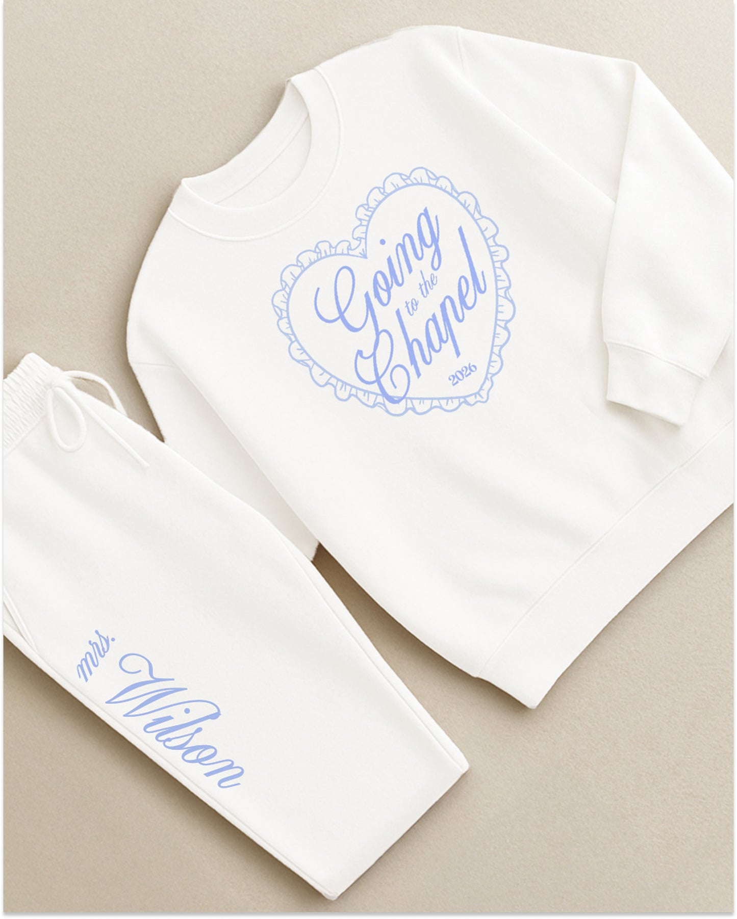 BRIDE + GROOM Lounge Crewnecks & Joggers Set
