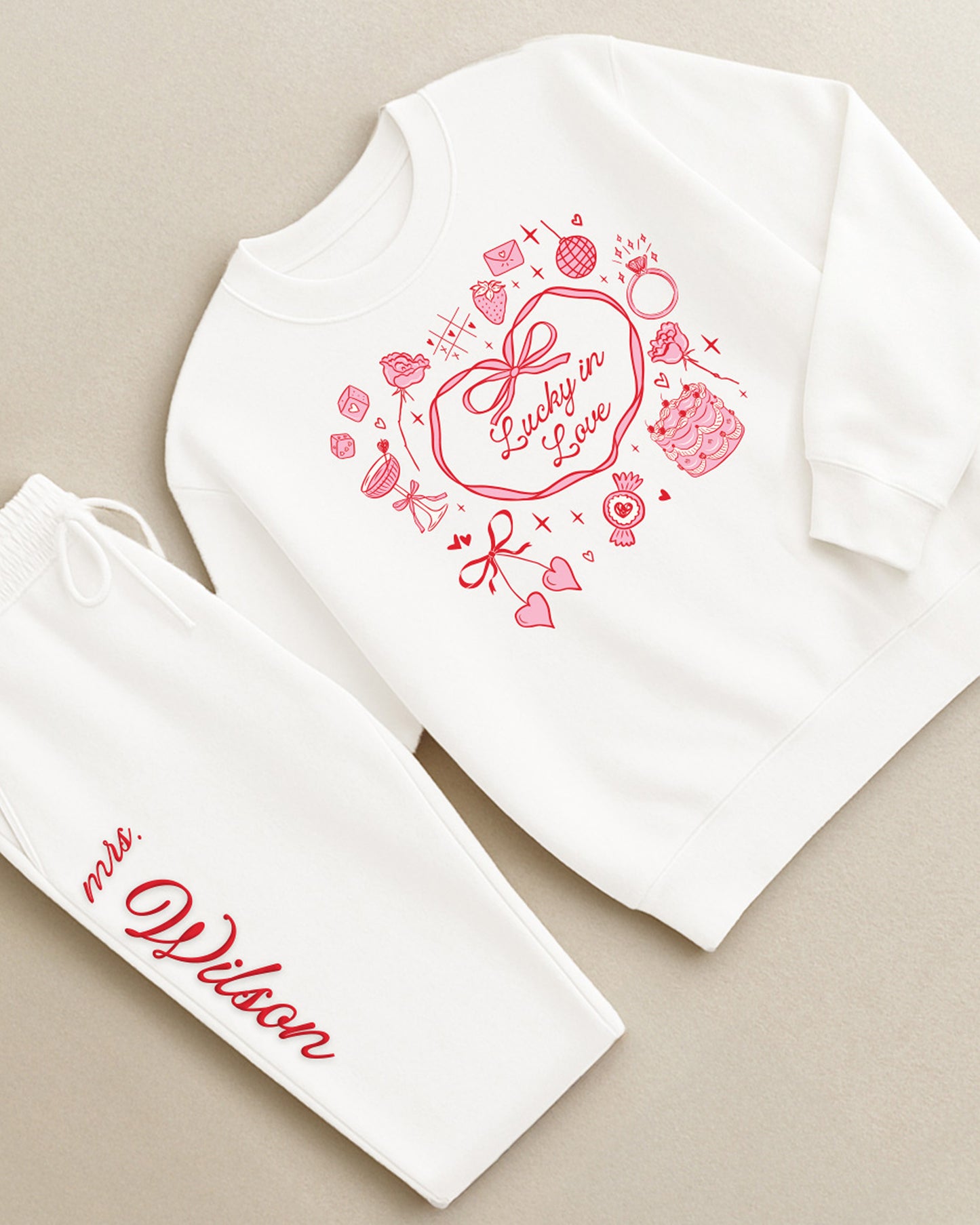 BRIDE + GROOM Lounge Crewnecks & Joggers Set