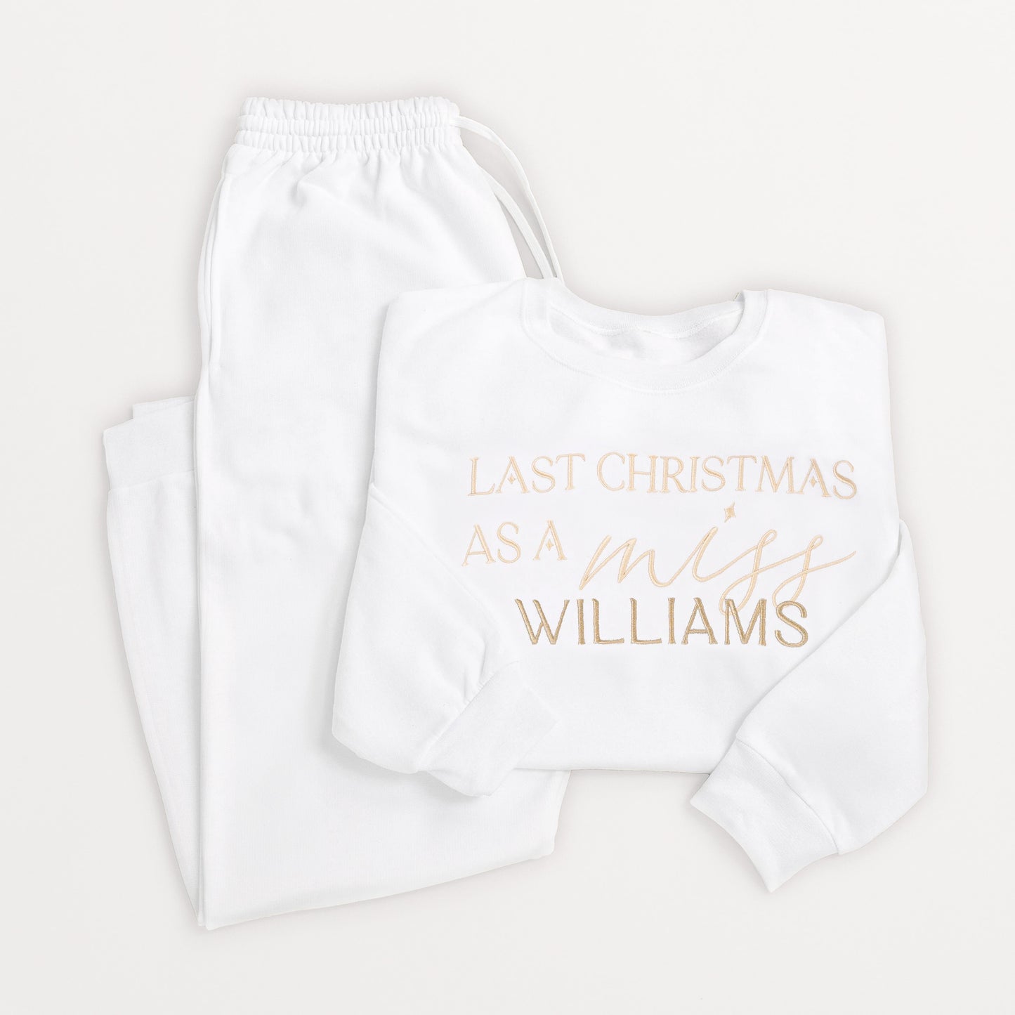 Last Christmas As A Miss Sweatshirt & Joggers Set