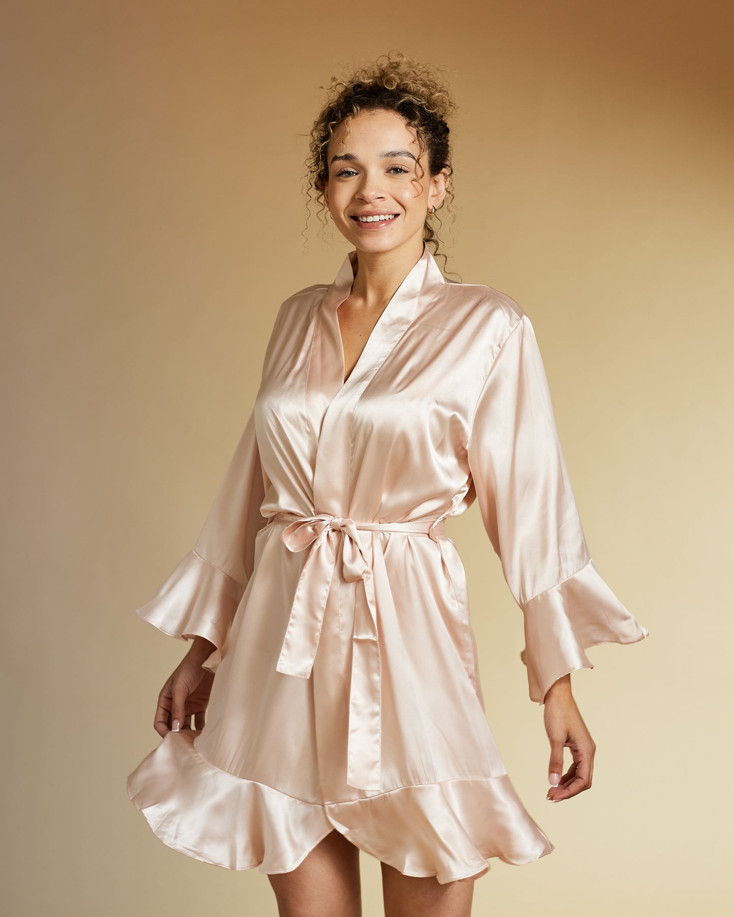 Luxury Silk Satin Ruffle Robe - Bundle & Save Miss To Mrs Shop Luxury Silk Satin Ruffle Robe - Bundle & Save Miss To Mrs Shop