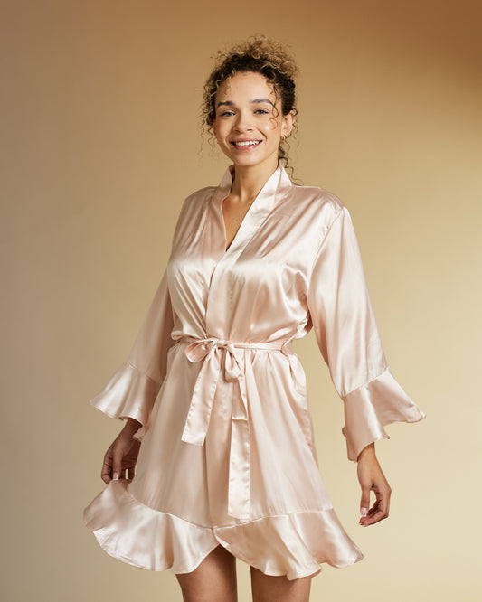 Luxury Silk Satin Ruffle Robe - Bundle & Save