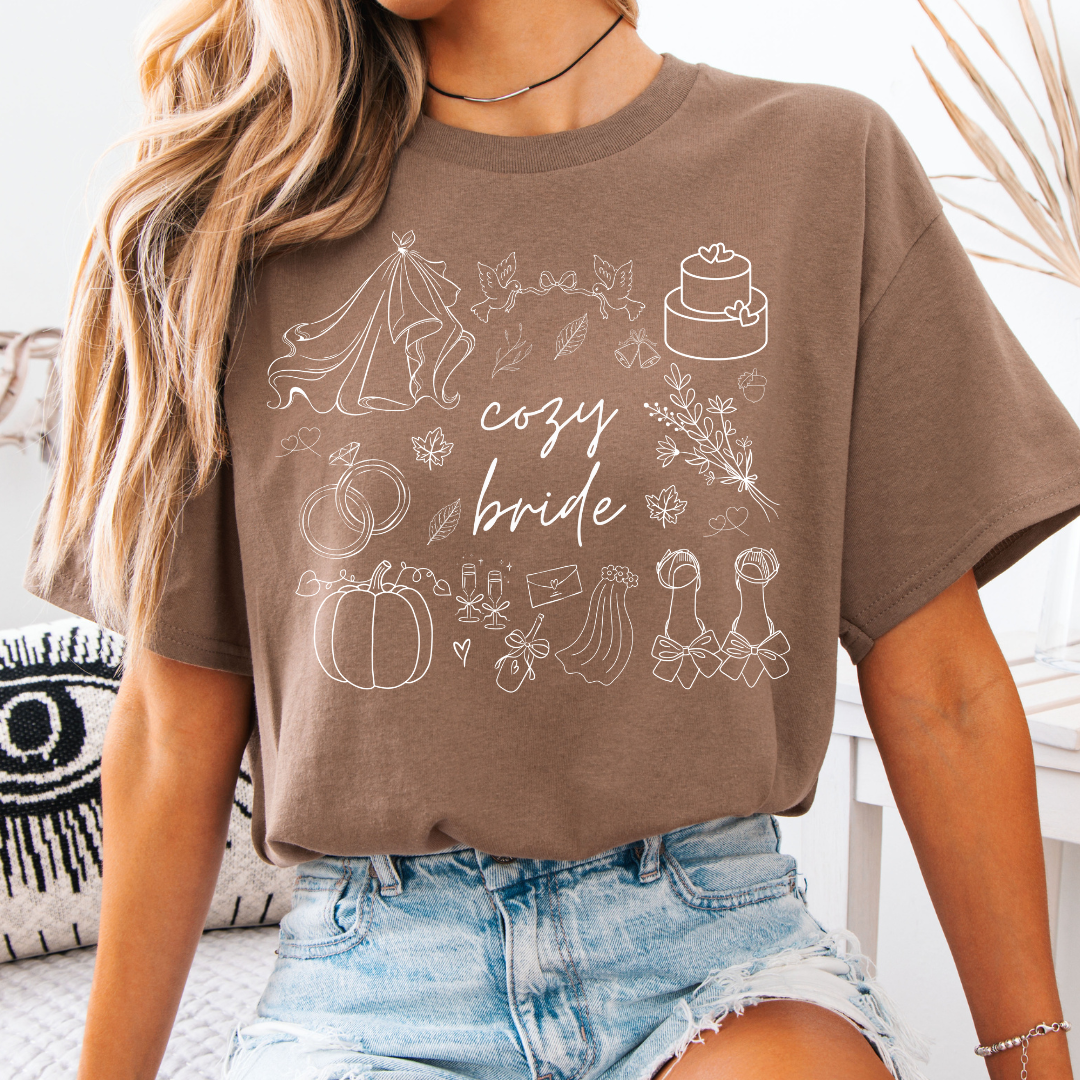 Cozy Bride & Cozy Wife Fall Graphic T-Shirt