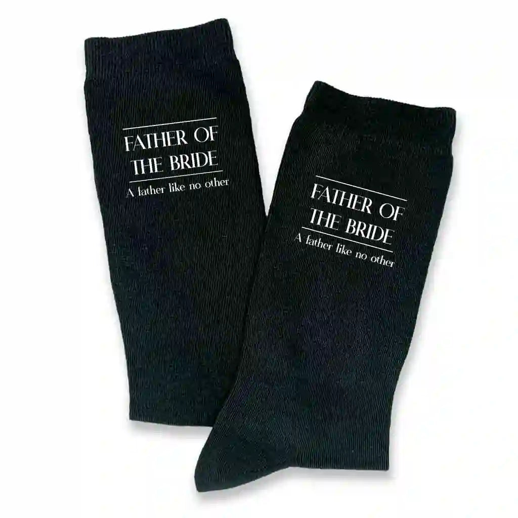 Father of the Bride & Father of the Groom Socks with Funny Sayings