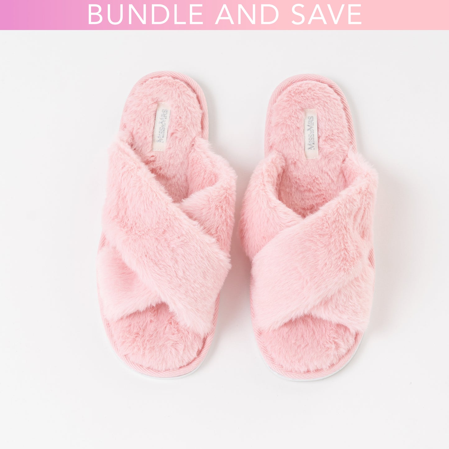 Fluffy Faux-Fur Bridal Party Slippers