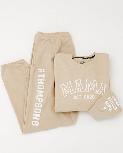 Embossed MAMA Sweatshirt & Joggers Set