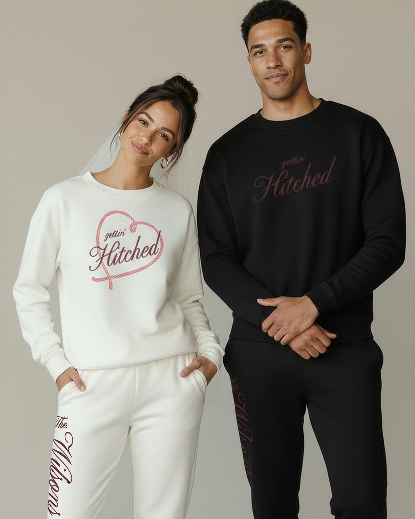 BRIDE + GROOM Lounge Crewnecks & Joggers Set
