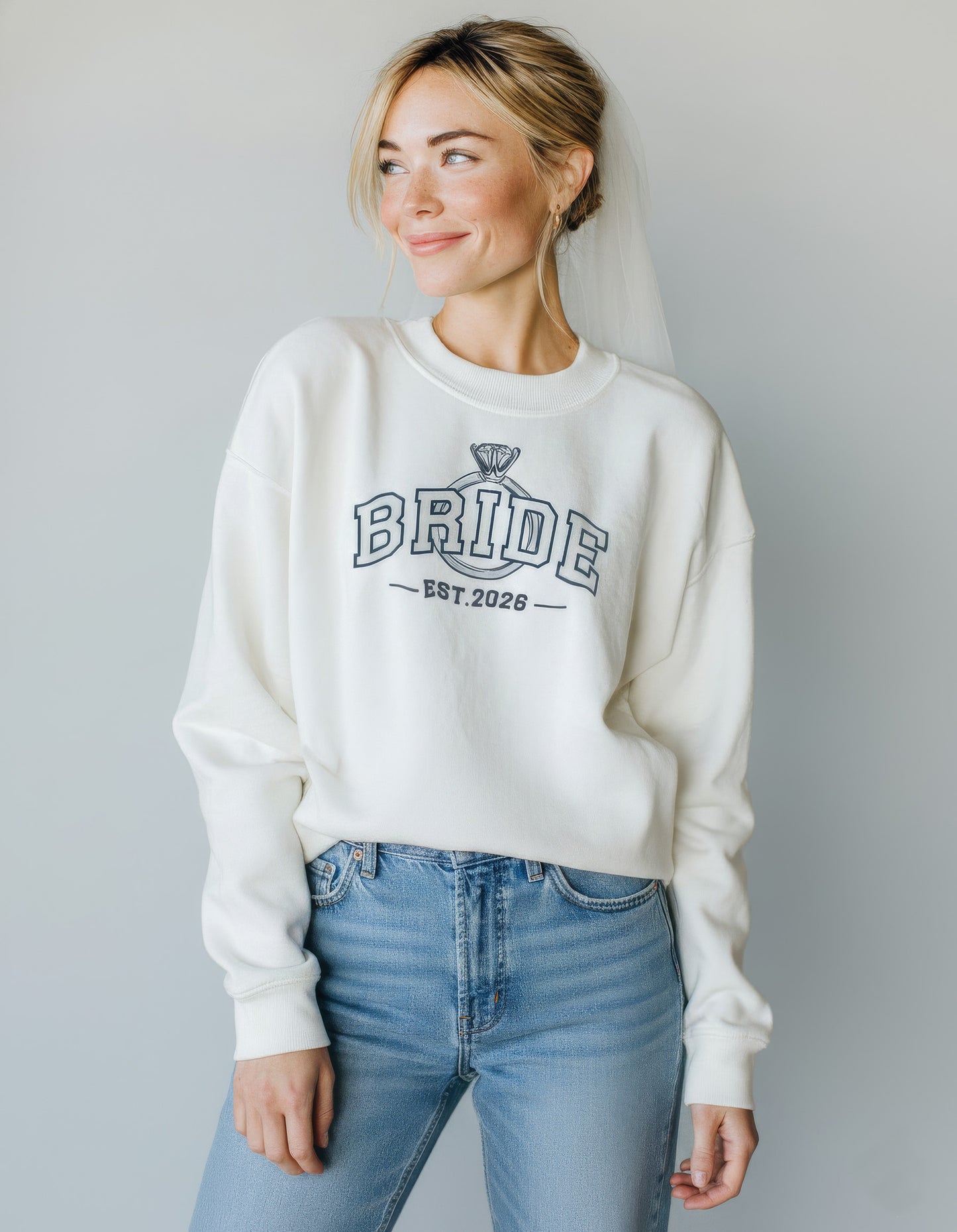BRIDE/WIFEY Varsity Crewneck & Joggers Set