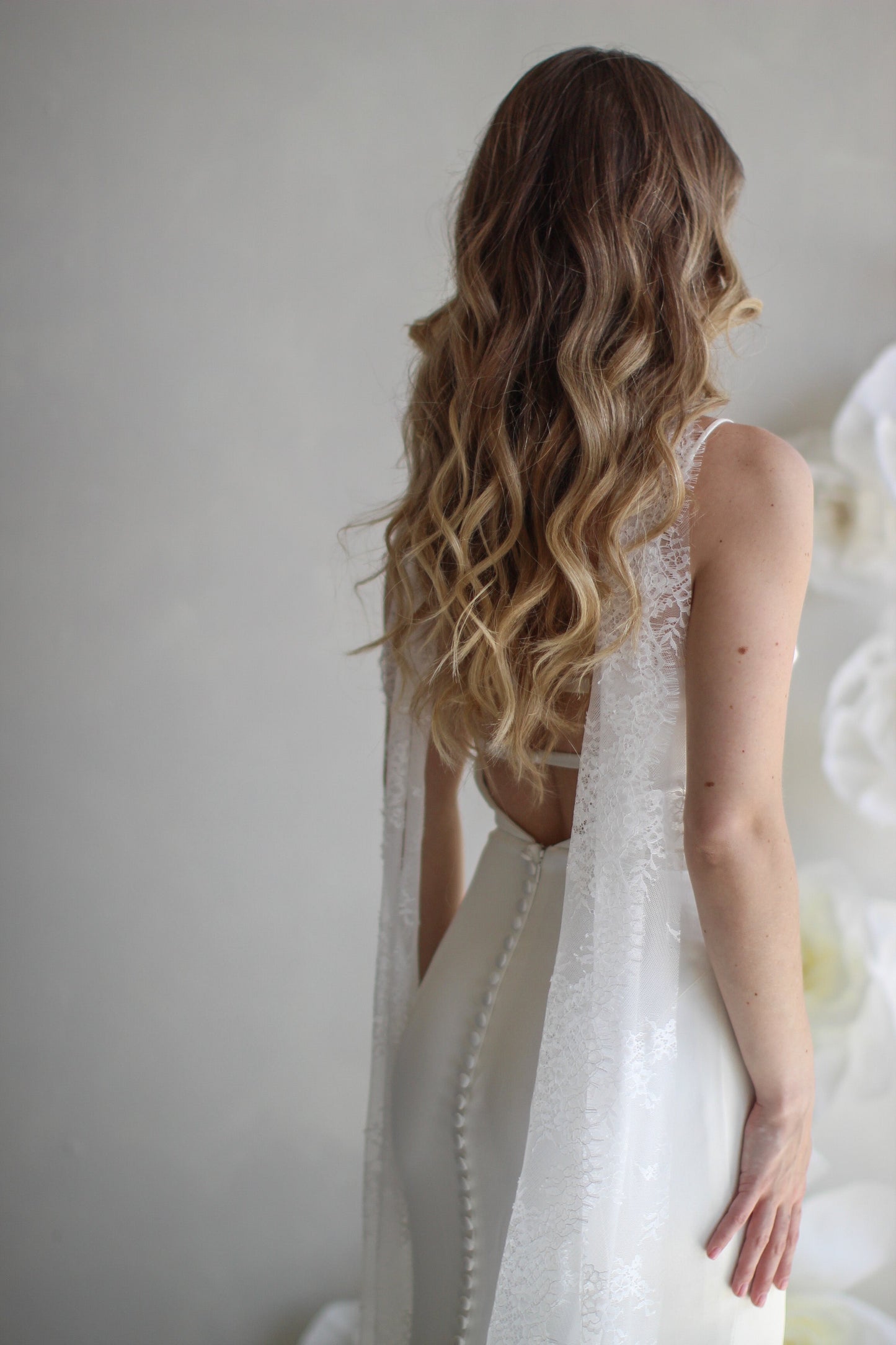 Delicate Lace Bridal Scarf