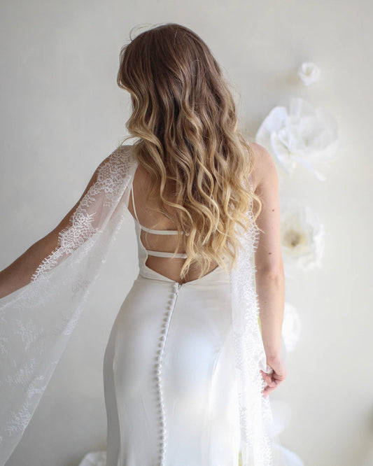 Delicate Lace Bridal Scarf