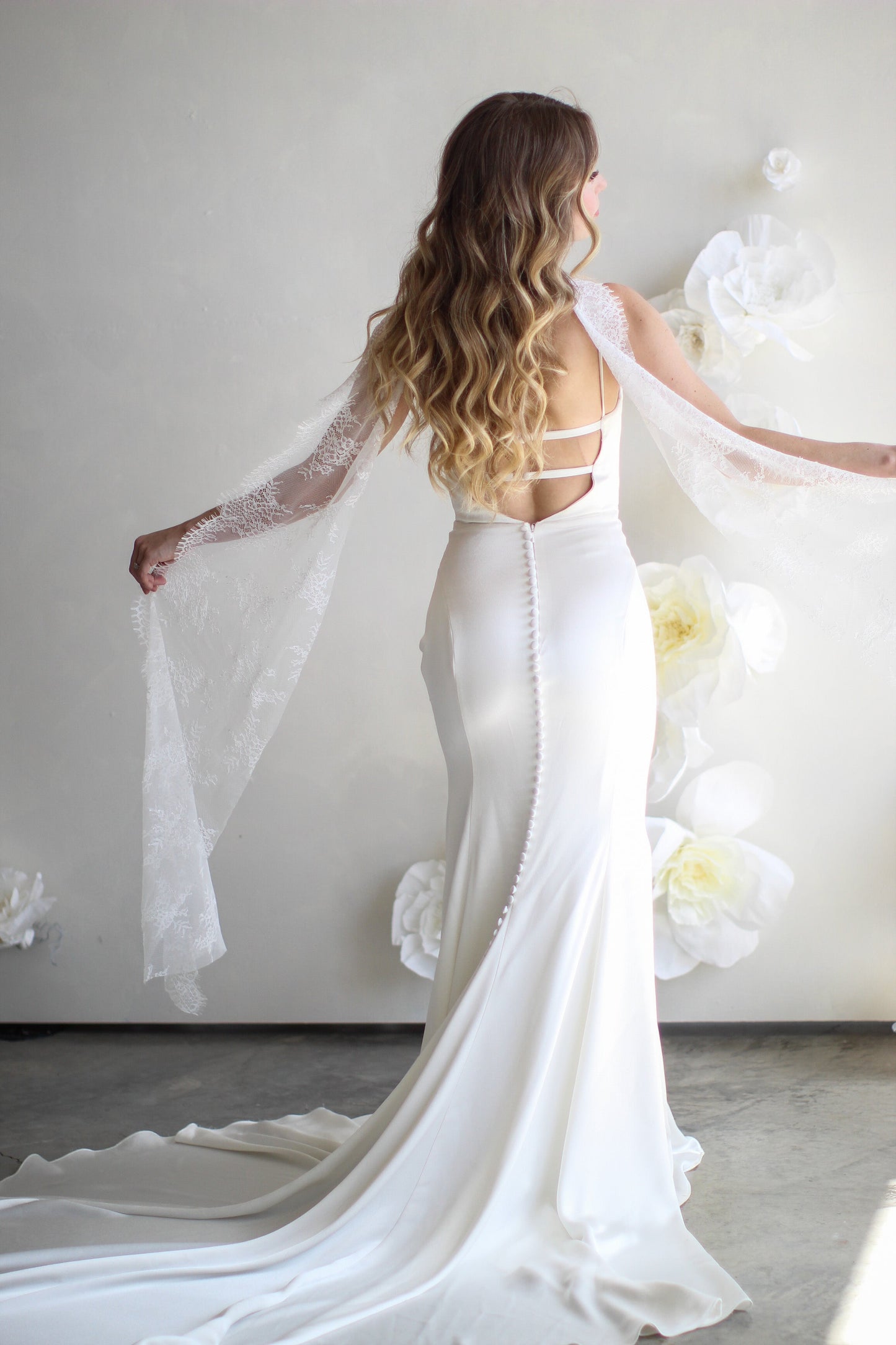 Delicate Lace Bridal Scarf