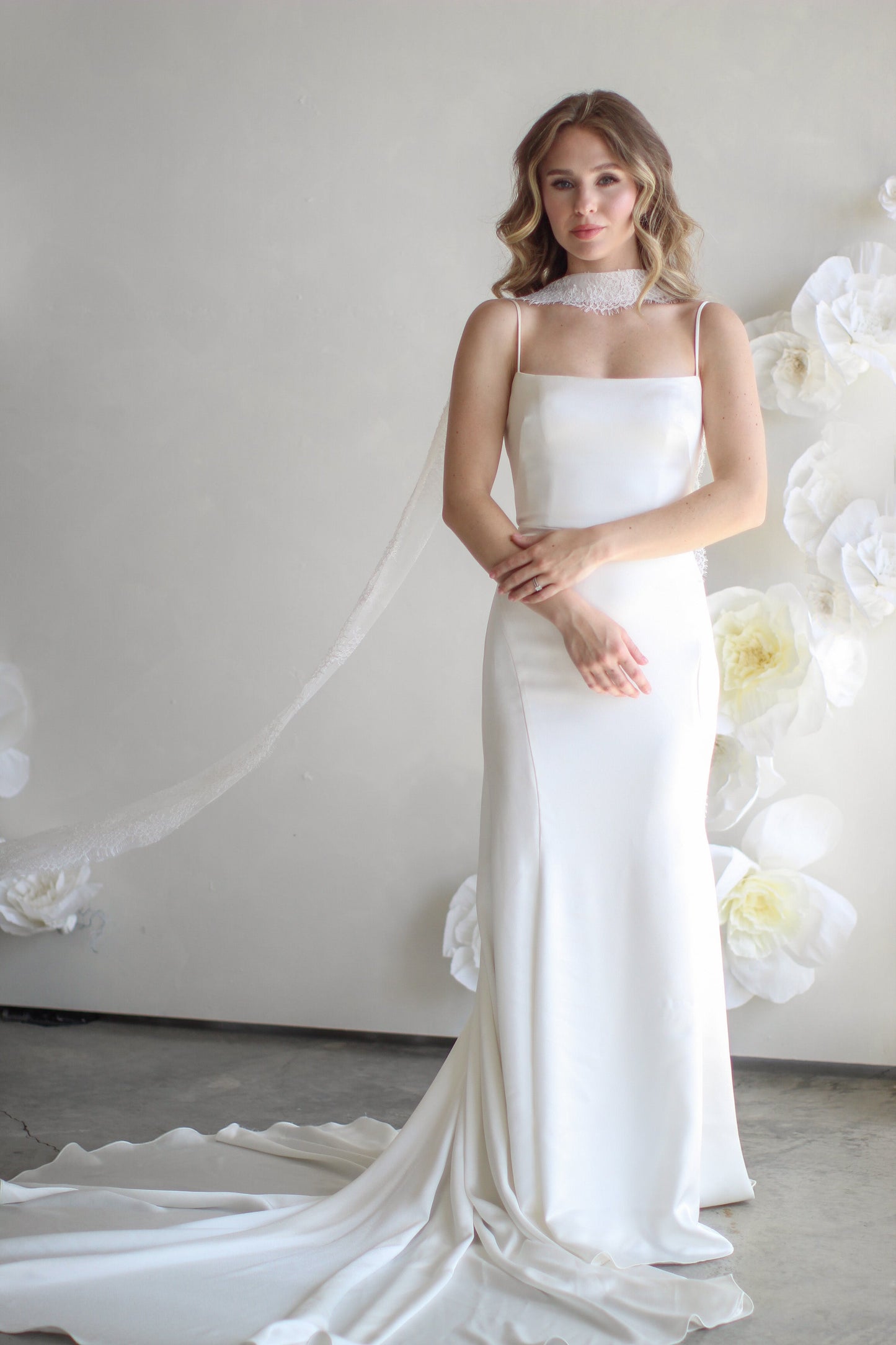 Delicate Lace Bridal Scarf