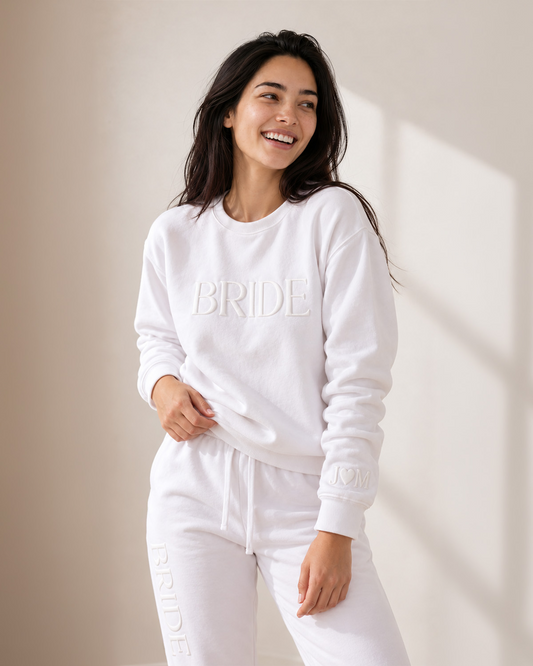 Classic BRIDE Crewneck & Joggers Set (3D Puff)