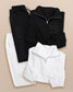 Embossed MR & MRS Quarter Zip/Joggers Sets - Monochrome