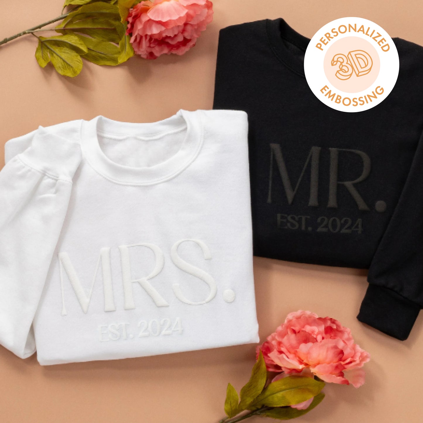 Embossed Personalized MRS + MR Sweatshirts Bundle