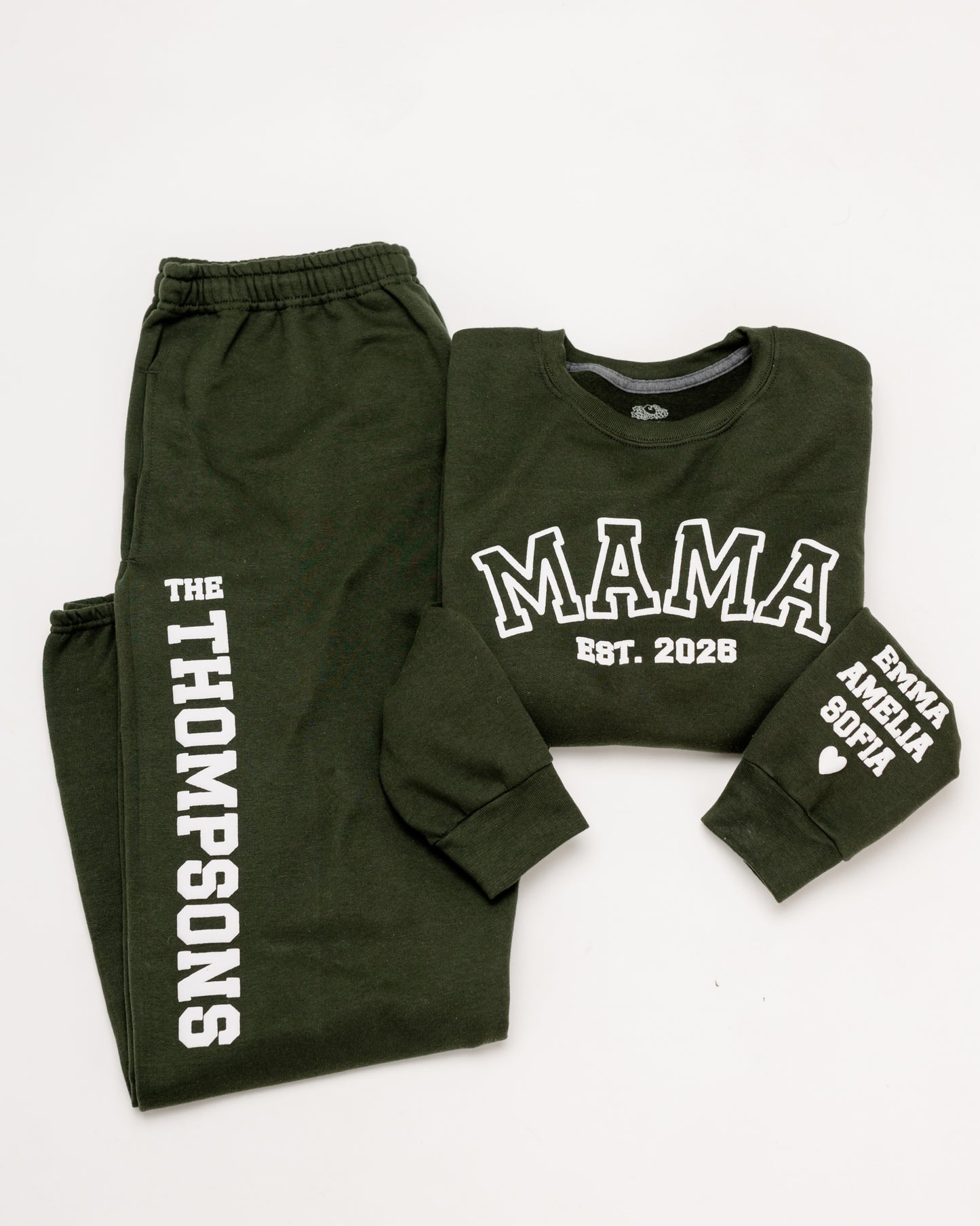 Embossed MAMA Sweatshirt & Joggers Set