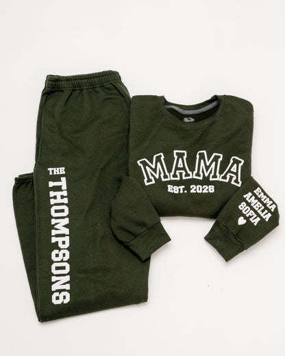 Embossed MAMA Sweatshirt & Joggers Set