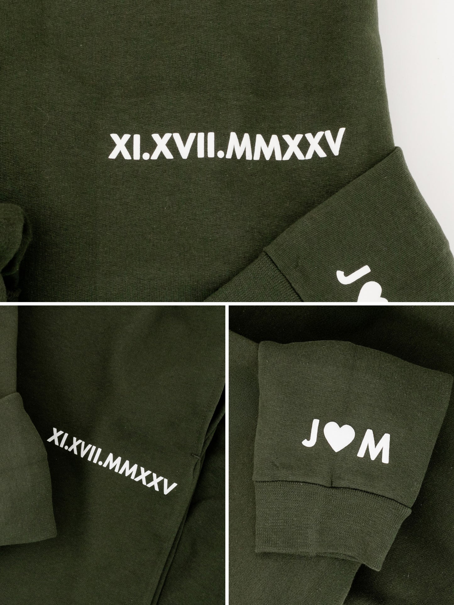 Embossed Roman Numerals Sweatshirt & Joggers Set