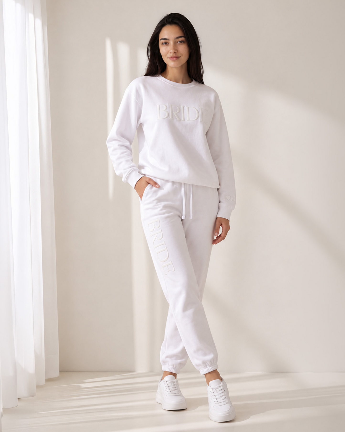 Classic BRIDE Crewneck & Joggers Set (3D Puff)