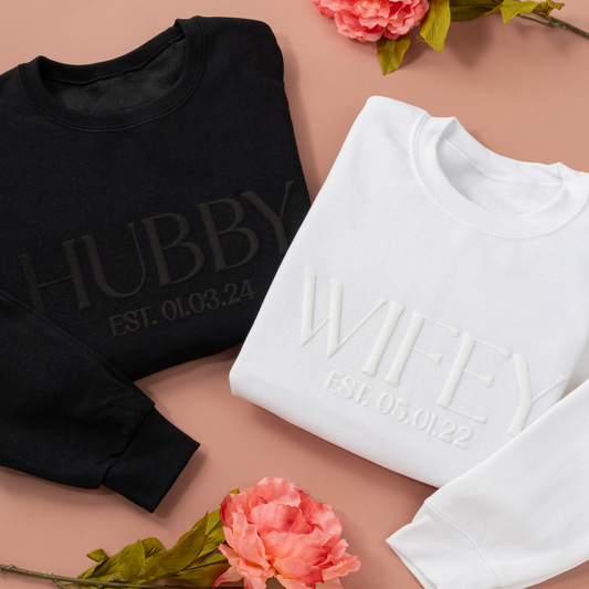 Personalized WIFEY + HUBBY Sweatshirts