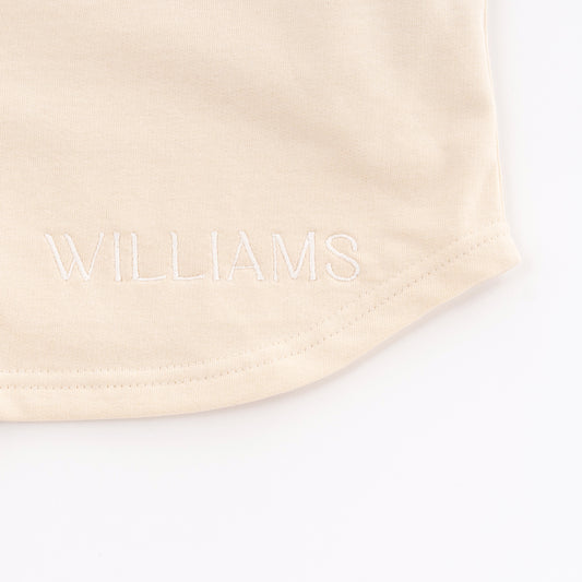 Personalized Embroidered Shorts - Ivory Cream