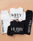 Matching 'Wifey' and 'Hubby' outfits with personalized names