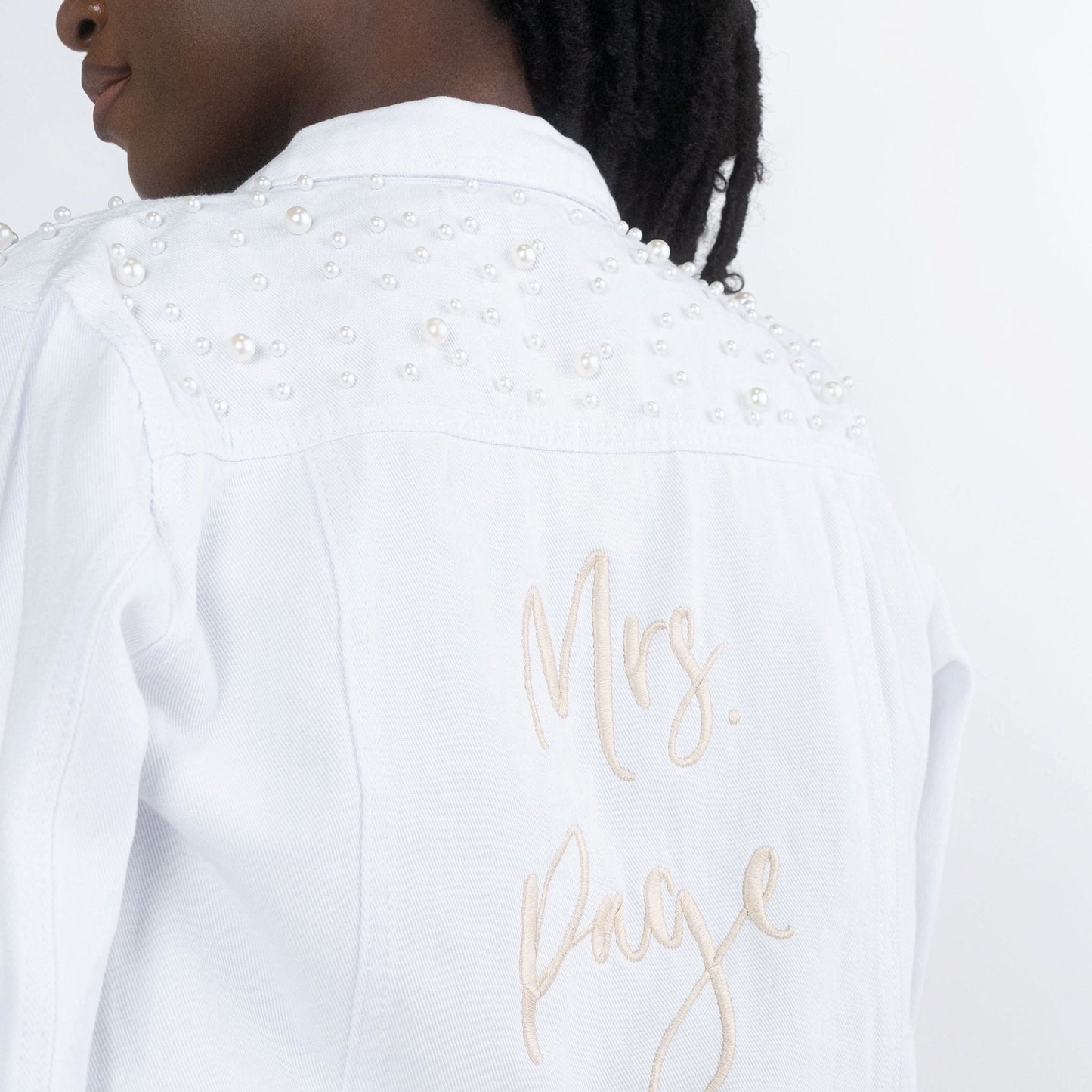 Embroidered Bride Jacket - White