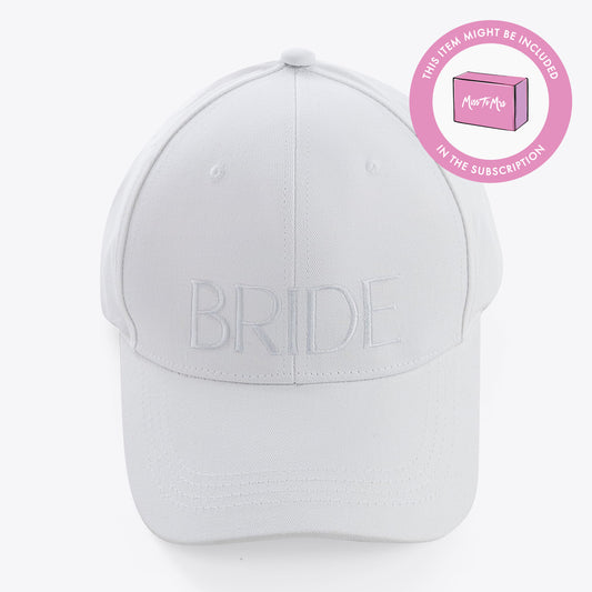 BRIDE Embroidered Baseball Hat - White