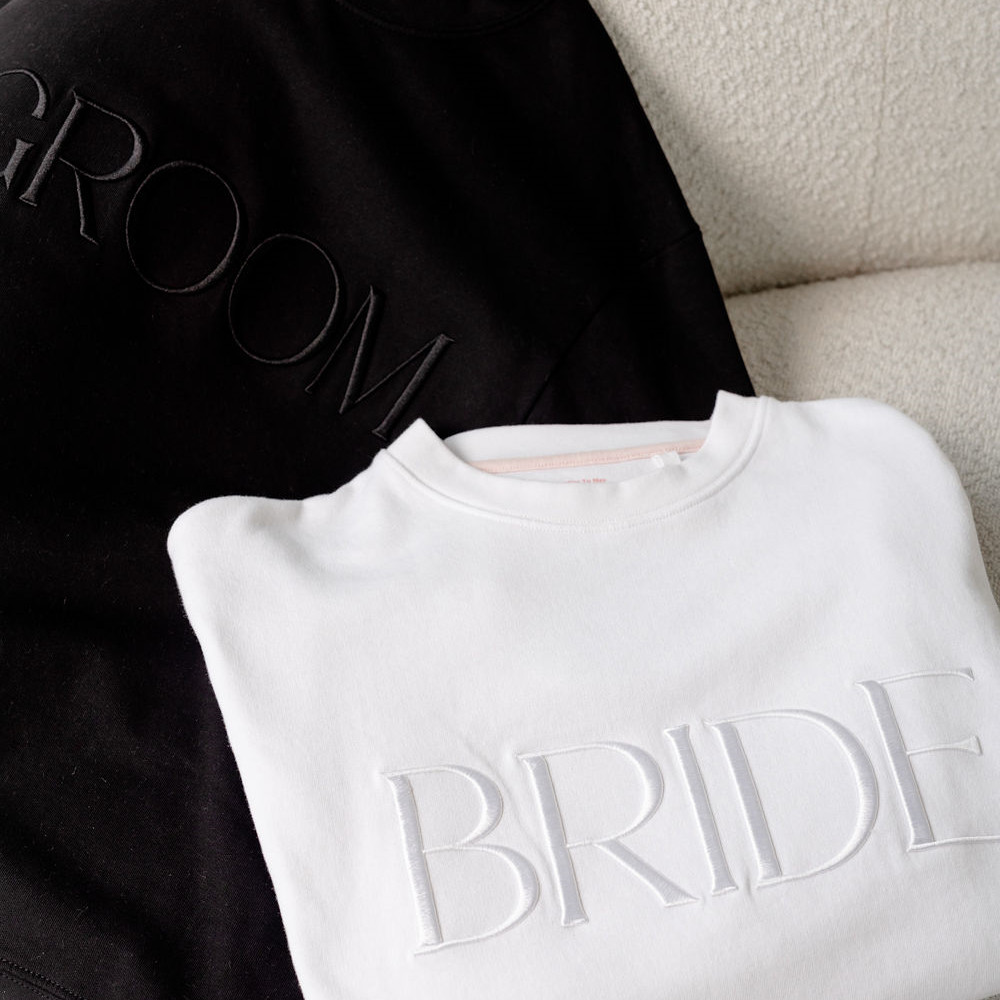 BRIDE + GROOM Embroidered Sweatshirts Bundle
