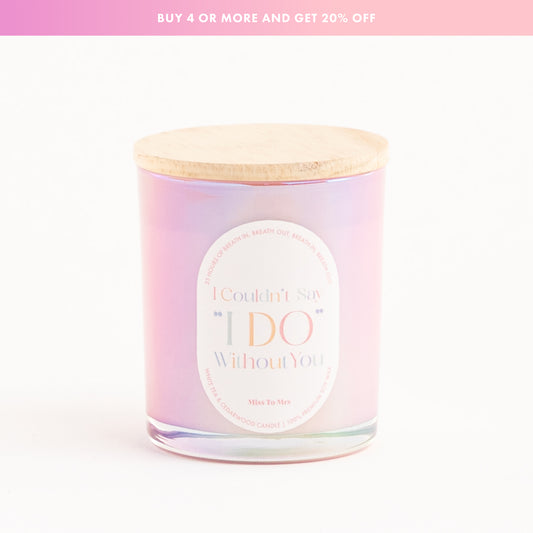 Holographic Soy Wax Bridesmaid Candle