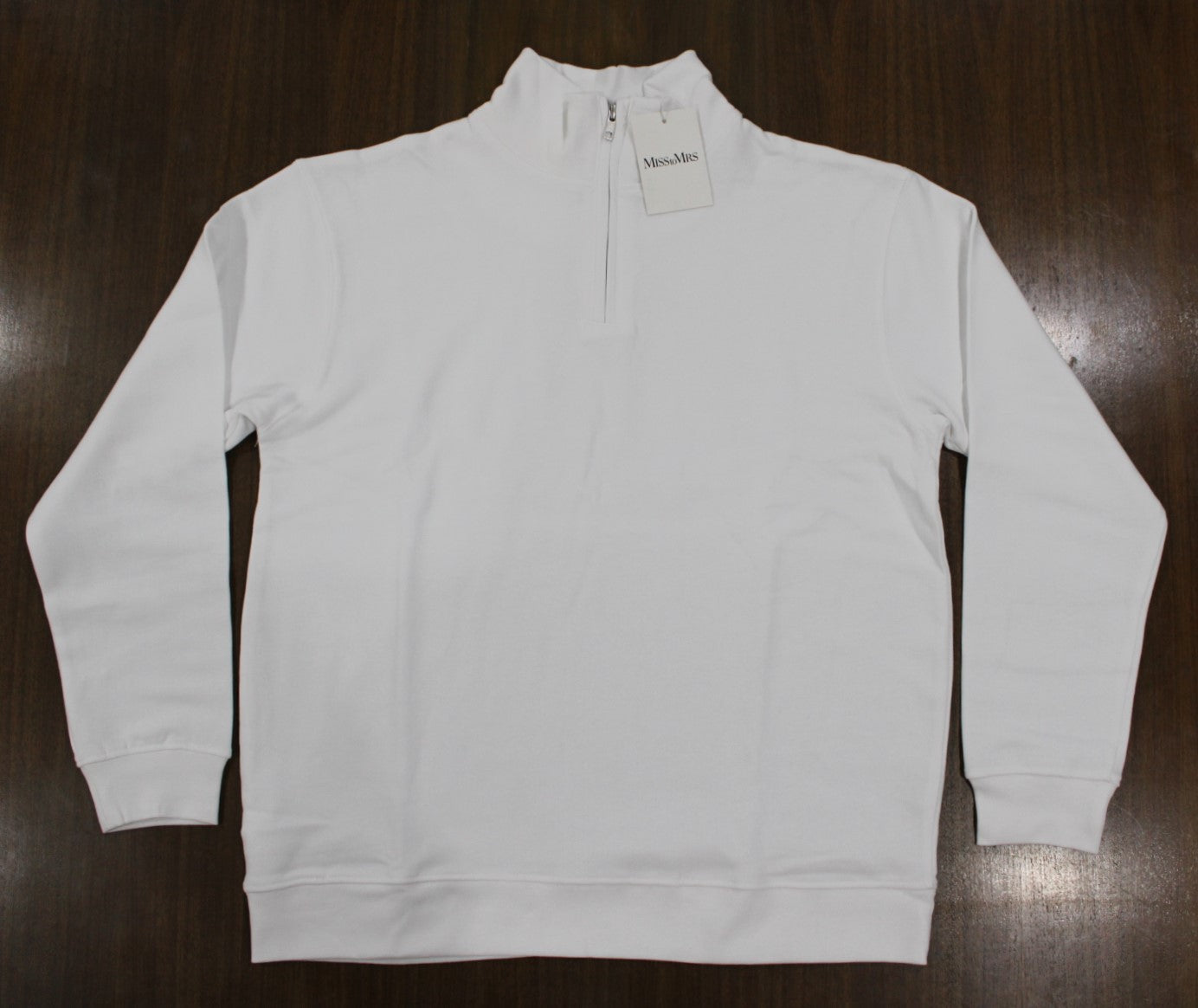 Quarter Zip White