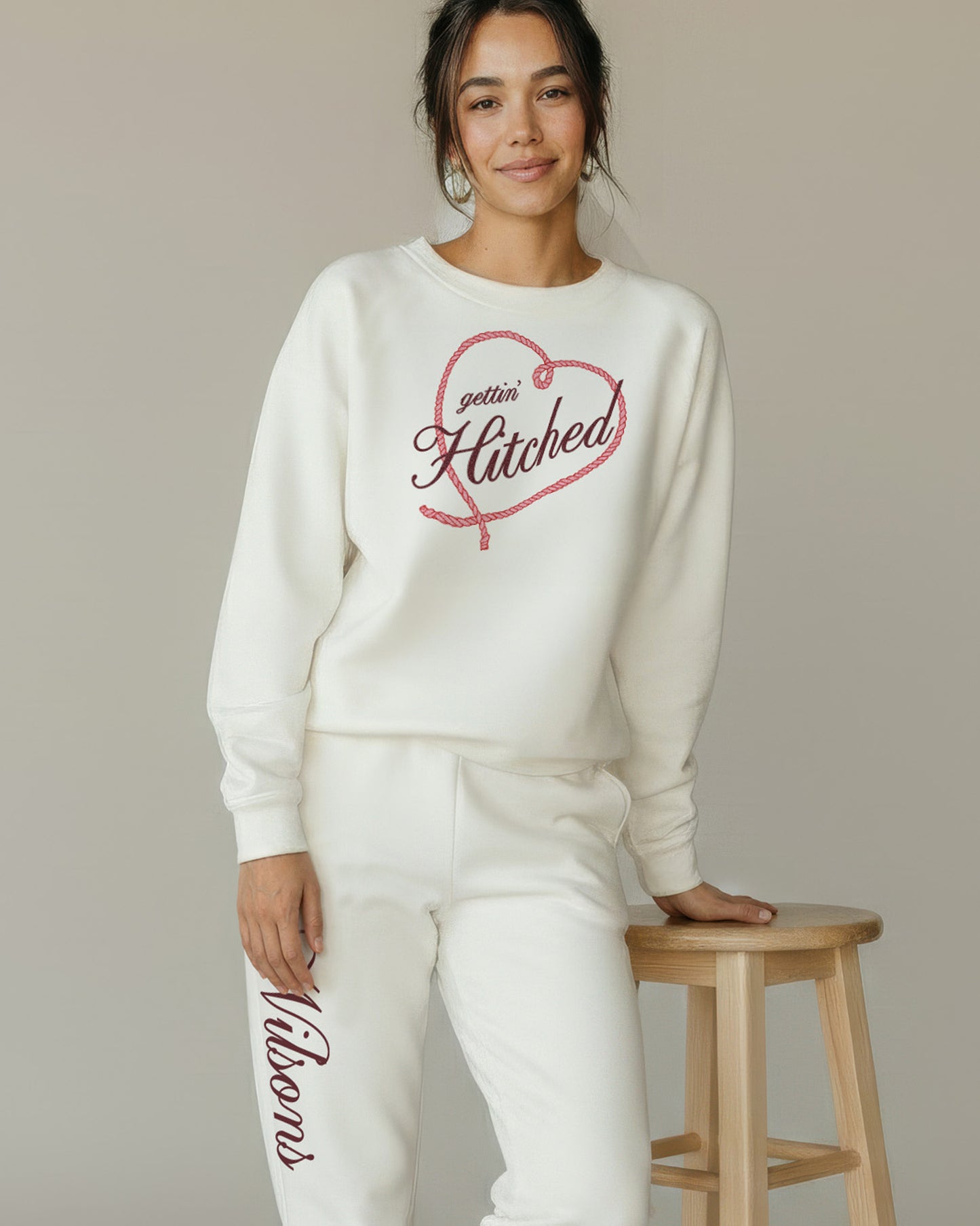 BRIDE + GROOM Lounge Crewnecks & Joggers Set