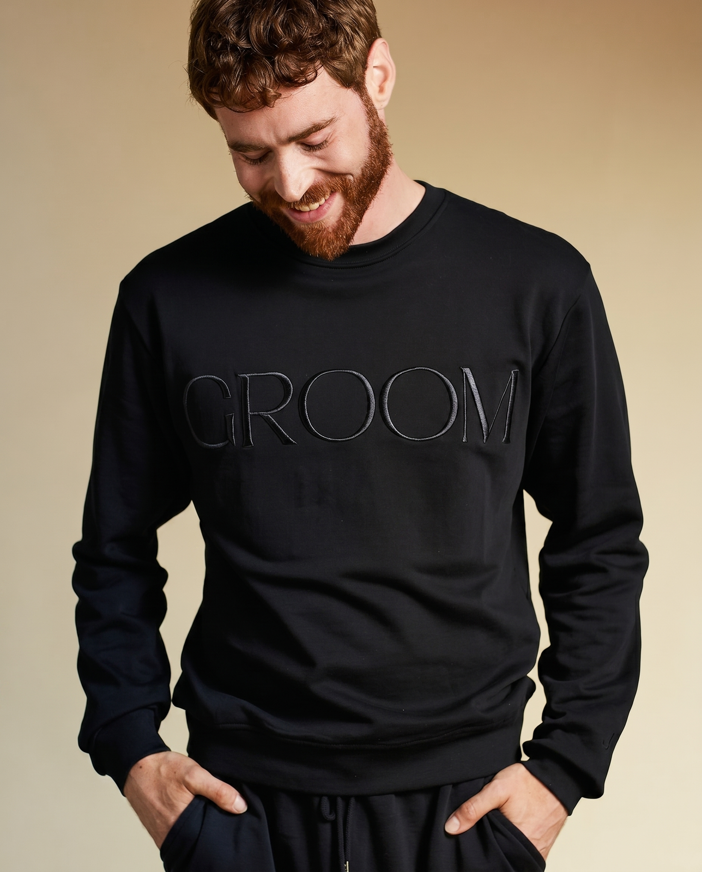 Classic BRIDE + GROOM Crewnecks & Joggers Set (Embroidered)