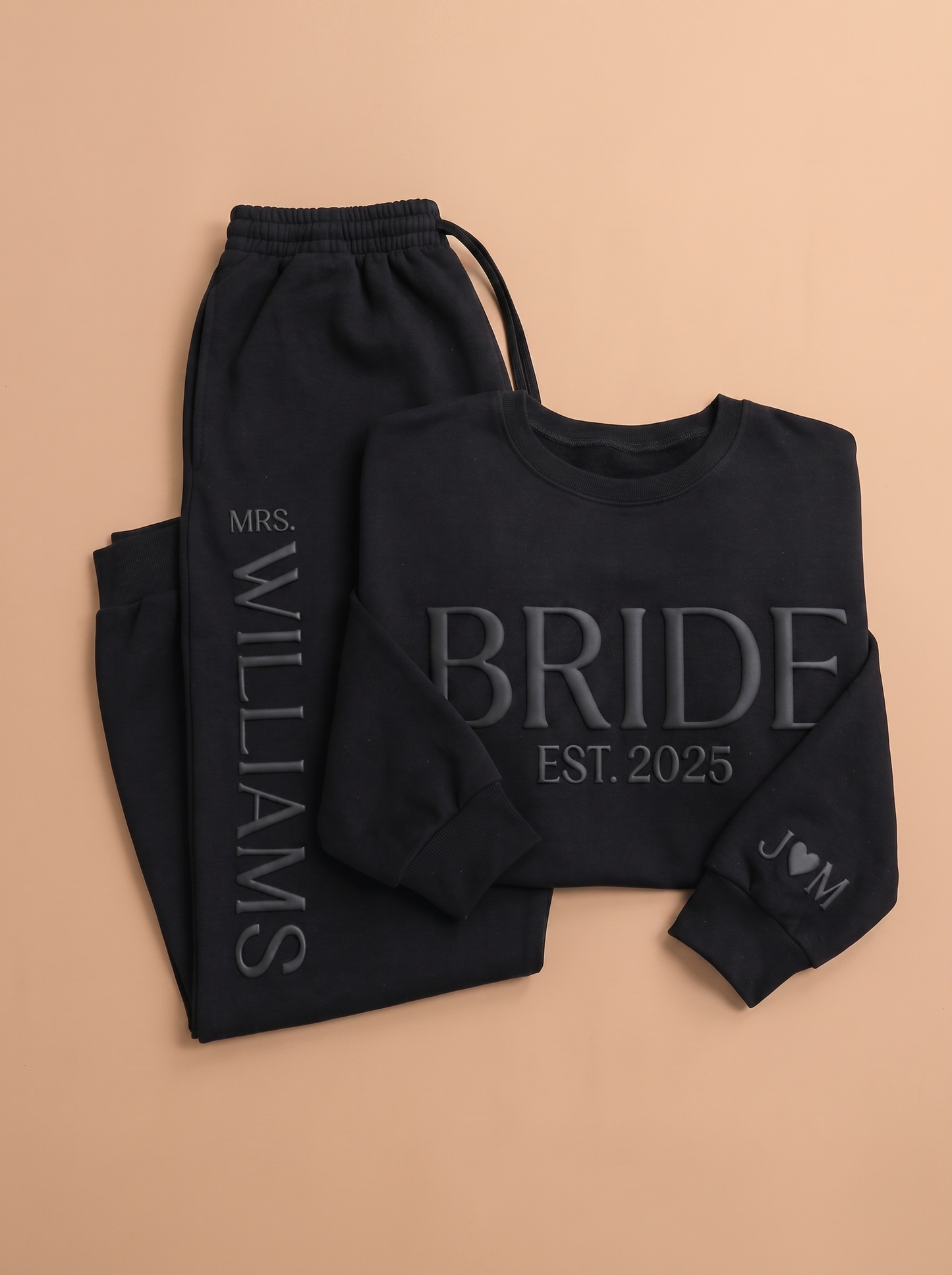 BRIDE Crewneck & Joggers Set (3D Puff)