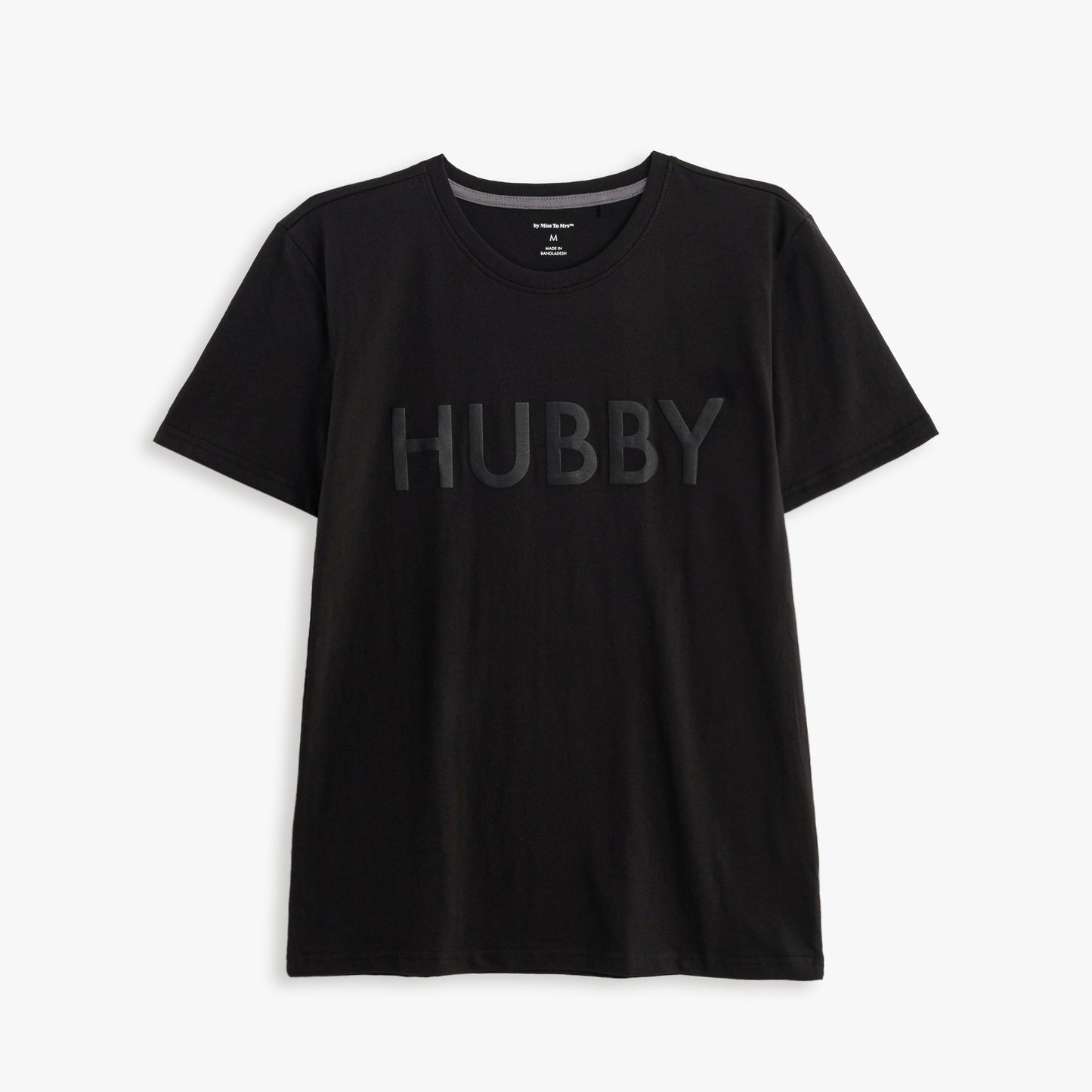 Hubby Puff Print T-shirt. Crewneck black t-shirt made of high-quality 100% cotton.