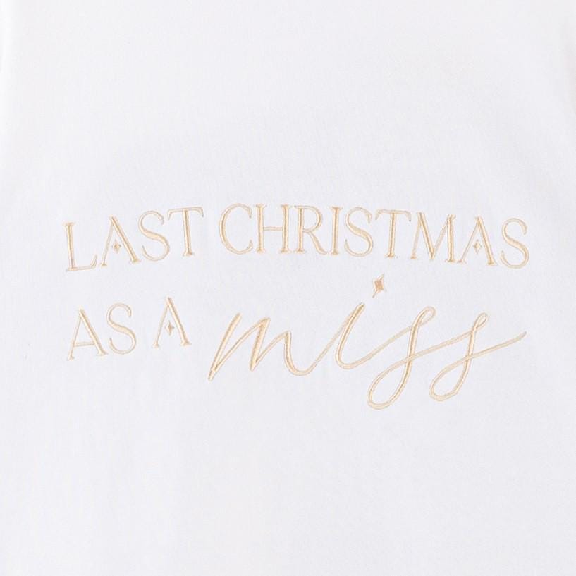 Last Christmas as a Miss Gift For Bride, Christmas Gift For Bride, Christmas Sweatshirt, Holiday Gift, Christmas Socks, MRS Beanie Hat