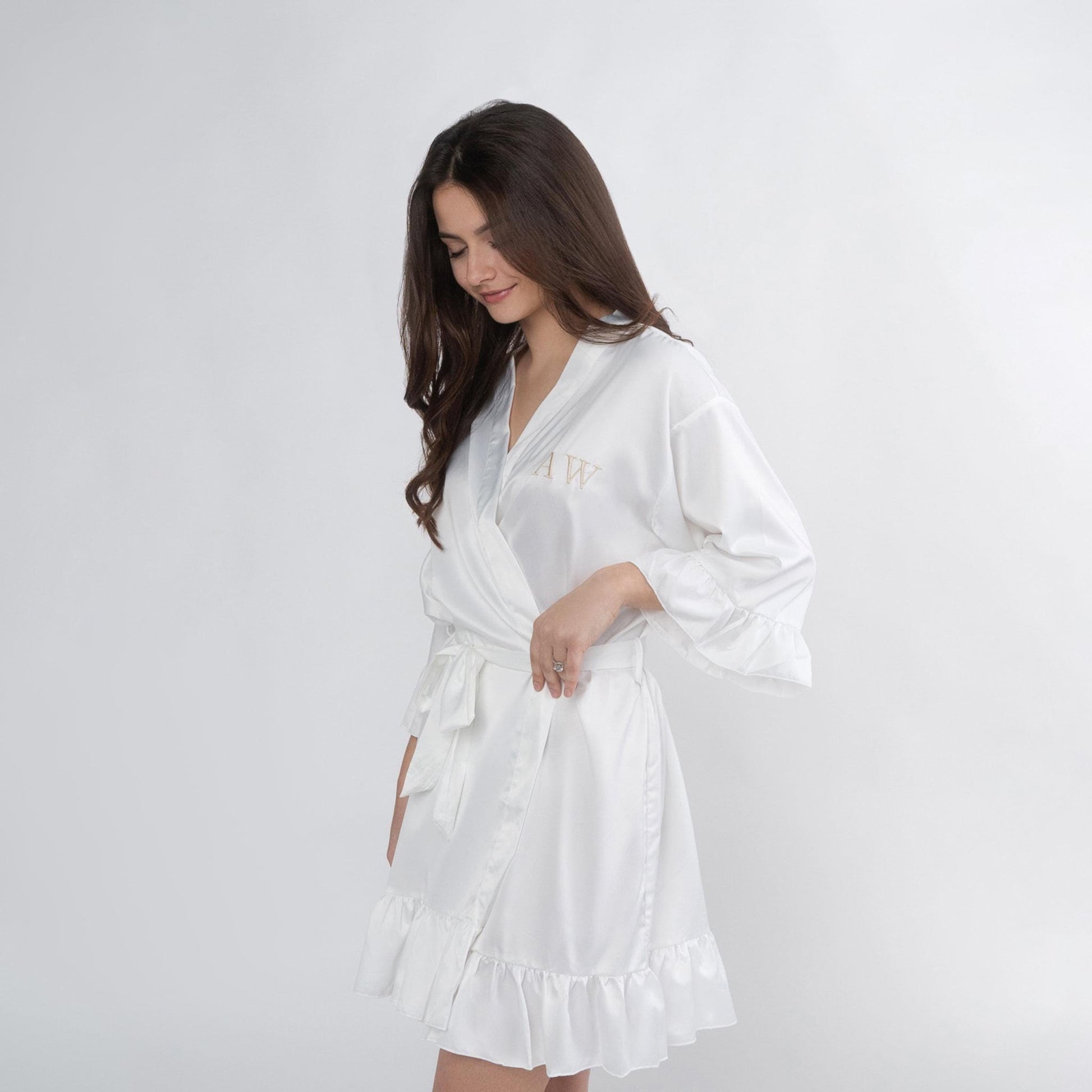 Custom Robe & Fluffy Slippers Set, Bridal Robe, Bridesmaid Robe, Bridal Party Robe, Bridesmaid Proposal, Bridal Shower Gift, Satin Robes