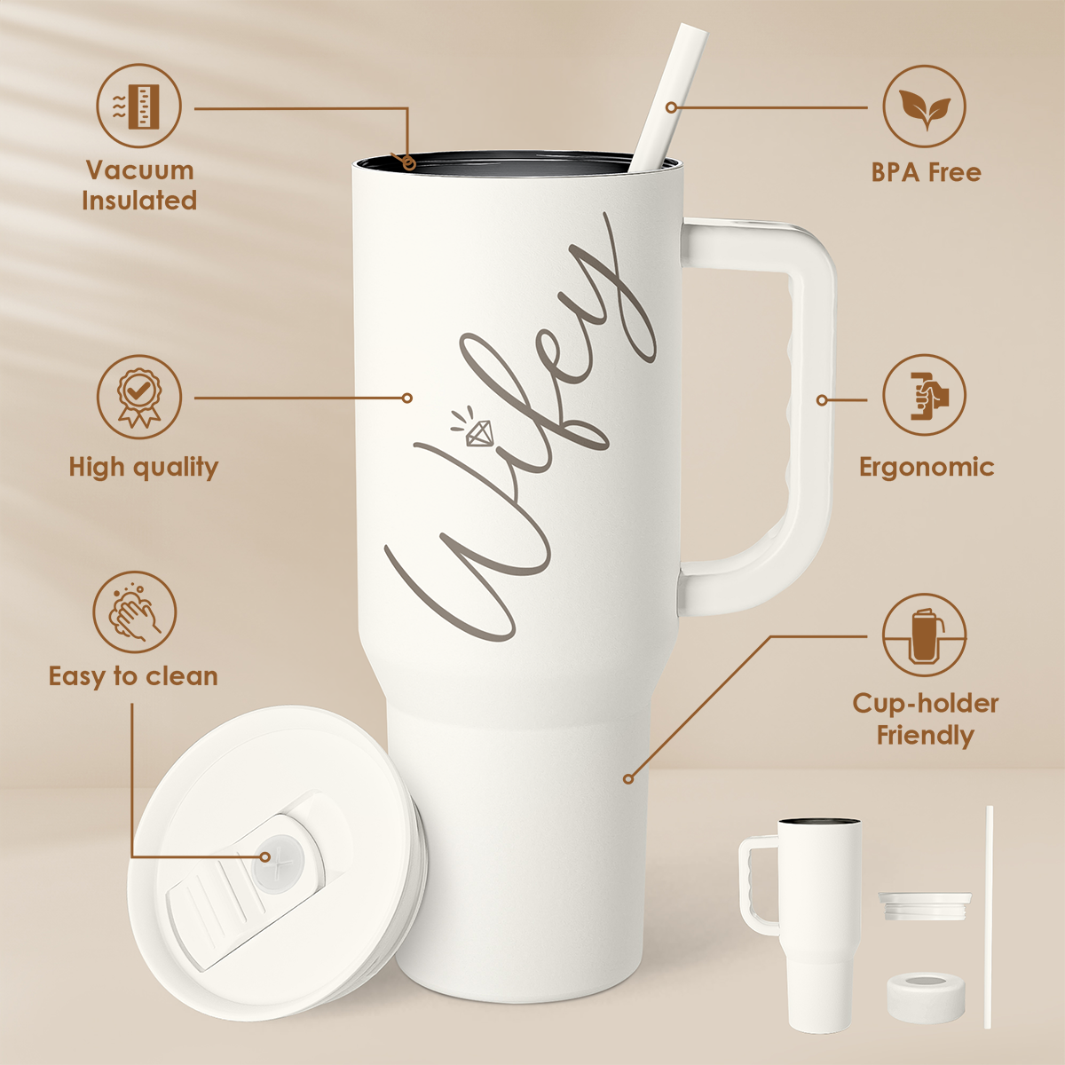 Wifey Stainless Steel Tumbler
