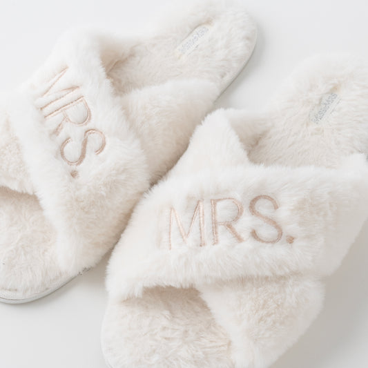 MRS Fluffy Slippers - Ivory