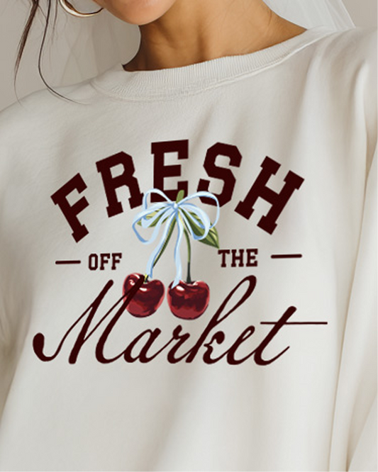 Cherry Fresh Off The Market Bridal Crewneck & Jogger Set | Getting Ready Bride Loungewear