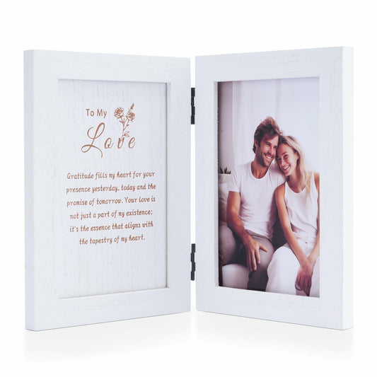 "To My Love" White Wood Picture Frame (4x6)