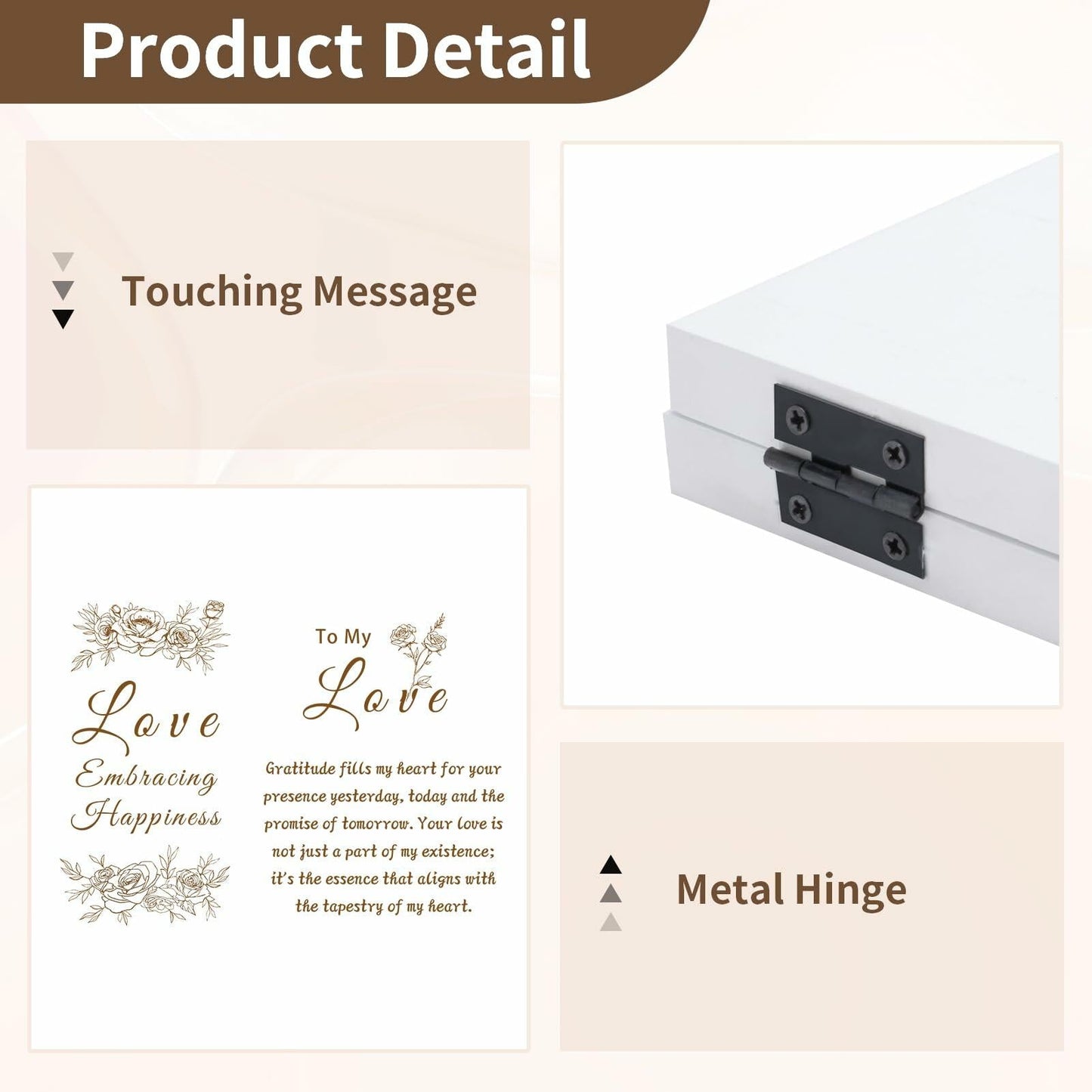 "To My Love" White Wood Picture Frame (4x6)