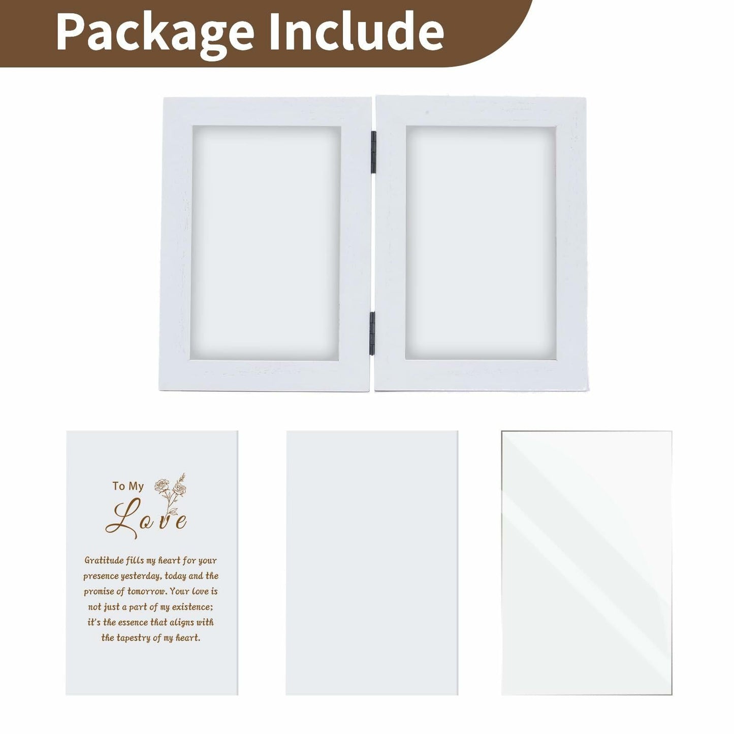 "To My Love" White Wood Picture Frame (4x6)