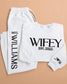 Embossed WIFEY Sweatshirt & Joggers Set - Contrast
